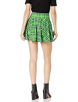 Green Plaid Skater Skirt - St. Patrick's Day (XSmall) at